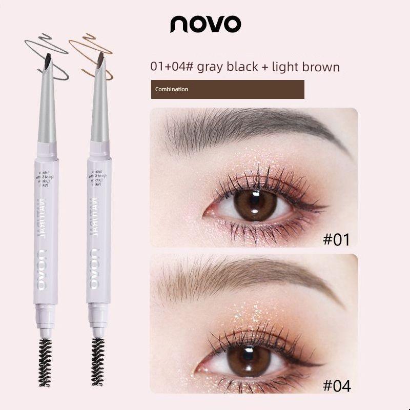 Novo Automatic Cut-Free Eyebrow Pencil Cut Eyebrow Pencil Long Lasting Waterproof Non-Decolorizing Distinct Look Wild Eyebrow Newbie Beginner