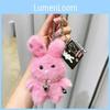 Rabbit Pearl With Necklace Plush Keychain Toy Pendant Cartoon Doll Kids Gift