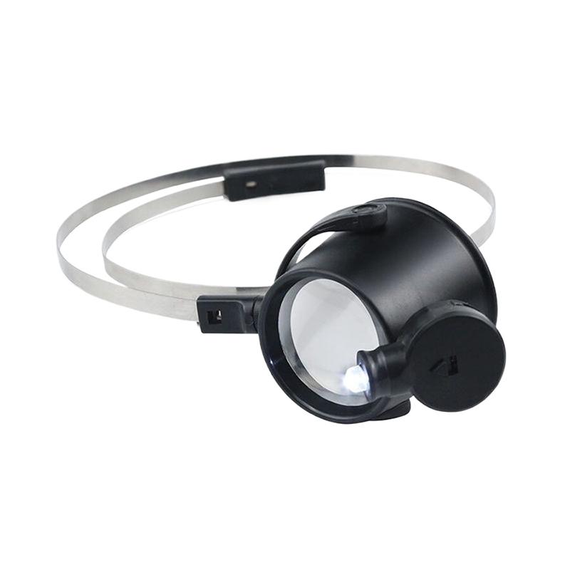 Наголовная 15-кратная ремонтная лупа со светодиодной лампой, регулируемая лупа для ремонта часов, ювелирных изделий, аксессуары для инструментов часовщика