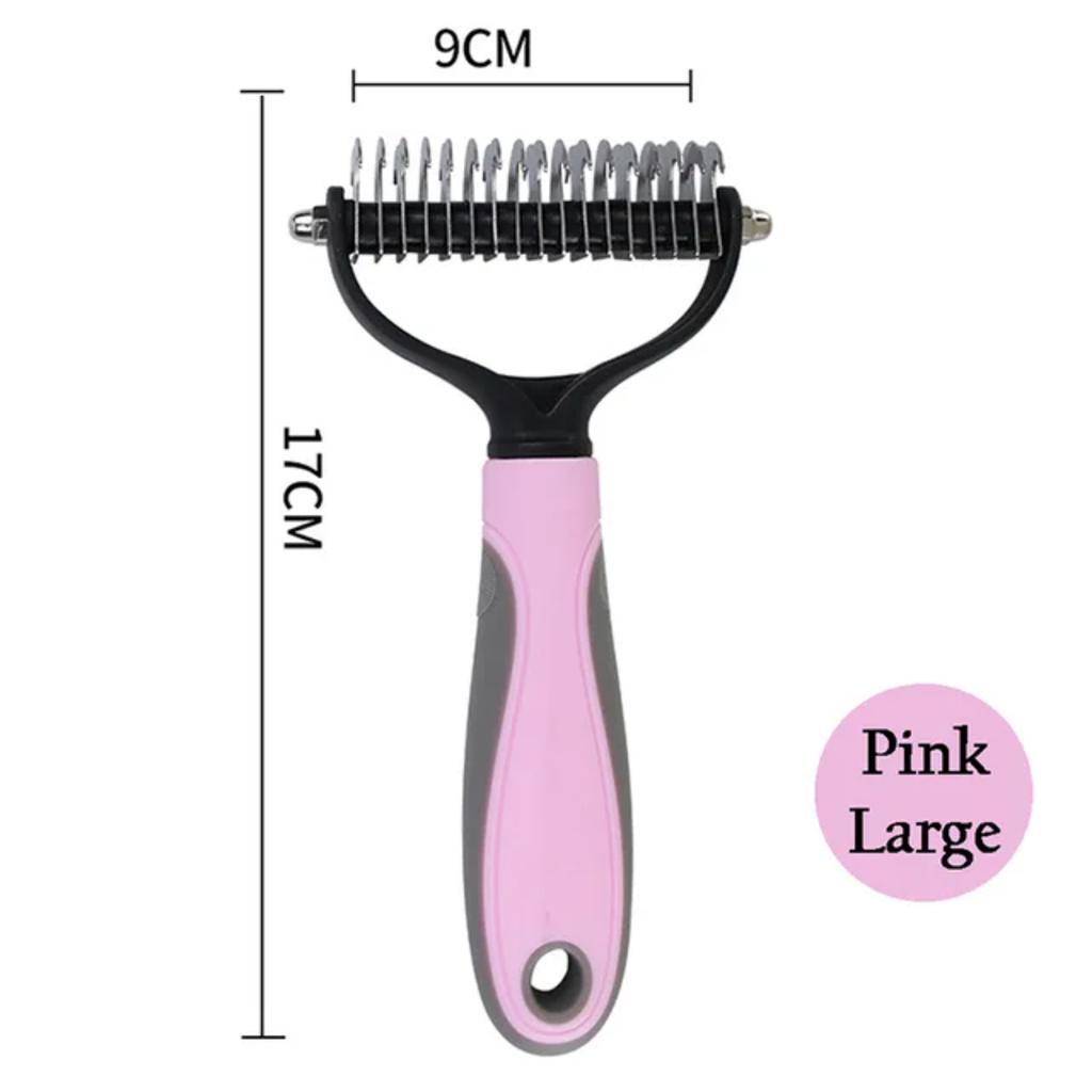New Top-notch, premium deshedding brush for dogs, puppies, and cats - Effective hair remover and knot cutter for superior sheddi