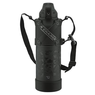 Бутылка для воды Zojirushi Mahobin Cool Bottle, спортивная, бесшовная, устойчивая к ударам и царапинам, защитная, черная, 1,5 л, SD-HB15-BA