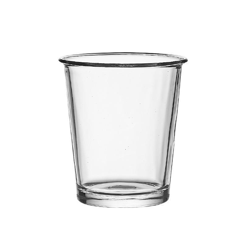 2pcs Transparent Glass Christmas Cups 360ml for Cappuccino, Tea, Espresso Latte, Juice, Milk, Iced Americano, French Flip Cup