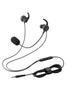 ELECOM Wired Headset, 3.5mm 4-Pole Mini Plug, with Microphone, In-Ear, In-Ear, Binaural, with Conversion Cable (4-Pole To 3-Pole), Black,