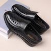 Summer Hollow Leather Shoes Men's Leather Casual Men's Leather Sandals One Pedal Middle-aged and Elderly Father Shoes Hole Shoes