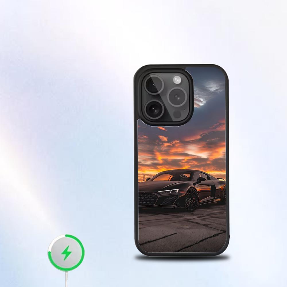 A-Audis R-S car Phone Case For IPhone 16 15 14 13 12 11 Pro Mini Max Soft Magnetic Cover