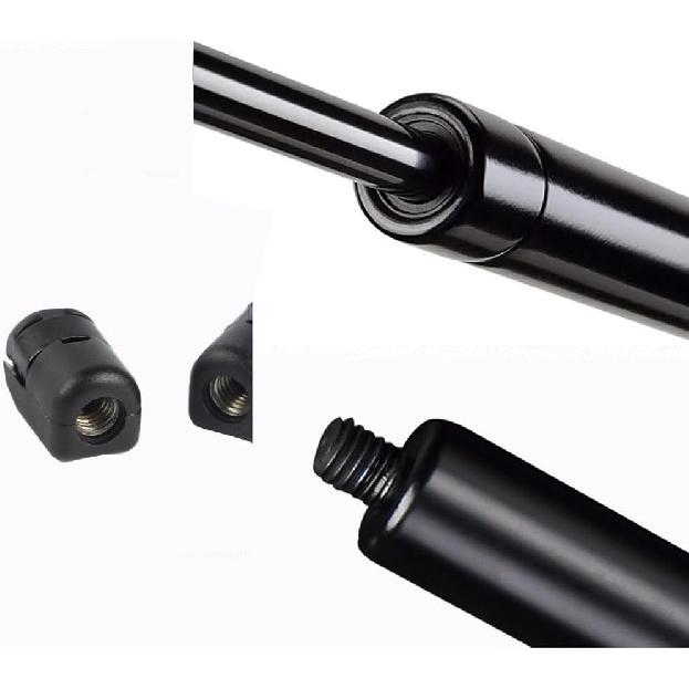 Gas Strut Nylon End Fittings fit for 10mm Ball Stud M6 Female Thread Straight Detachable Shock Lift Jiont Connector, Pack of 4 (Black)
