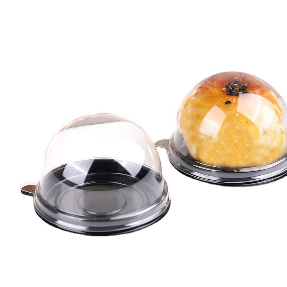 50Pcs Plastic Muffin Container Box Clear Cake Holders New Mini Cupcake Boxes
