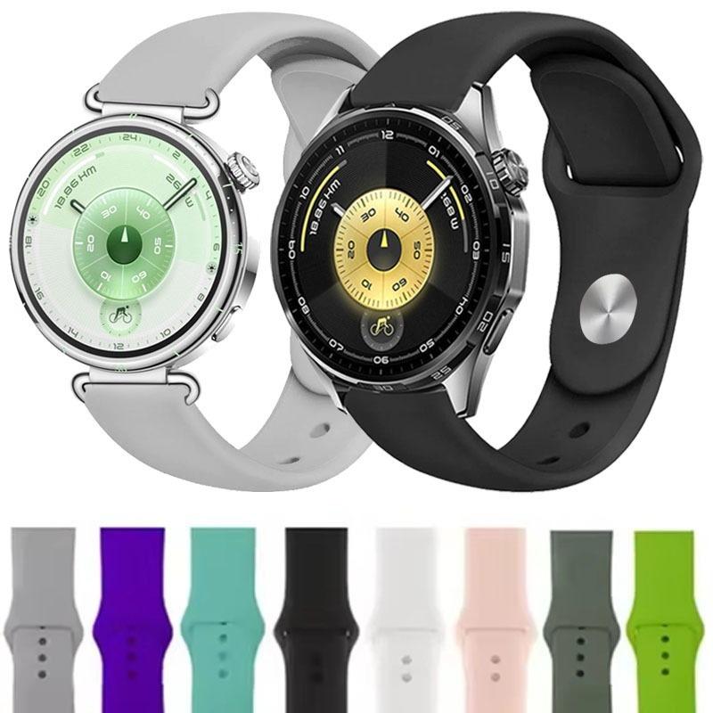Силиконовый ремешок 18/20/22 мм для Huawei Watch 5 GT6-5-4 Pro 46 мм 41 мм 42 мм Спортивный браслет на запястье для Xiaomi Watch S4 41 мм Correa