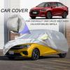 Автомобильный чехол из полиэстера 210T для Chevrolet AVEO BOLT CAVALIER CRUZE IMPALA MALIBU ONIX Хэтчбек Седан Водонепроницаемый Защита от УФ-лучей Пылезащитный