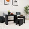  Coffee Tables That Slide Under Each Other, 3 Pcs., Black