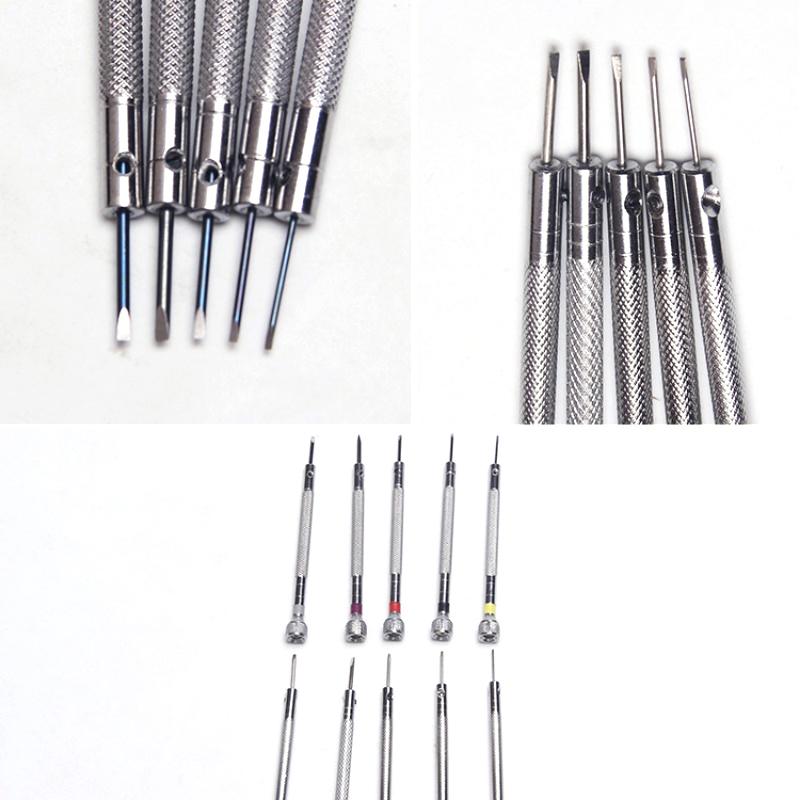 0.8-1.6mm Steel Screwdriver for Watch Repairing Portable Watch Tools Band Removal with Mini Link Pins Watchmaker Tools