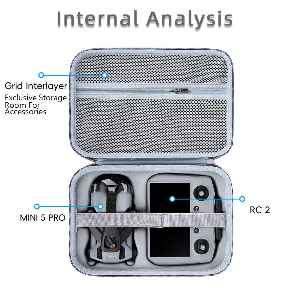 For DJI Mini 5 Pro Storage Bag Carrying Case Remote Control Battery Drone Body Shoulder Handbag For DJI RC 2 Accessories