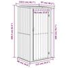 Garden Shed Brown 118.5 x 97 x 209.5 cm Galvanized Steel