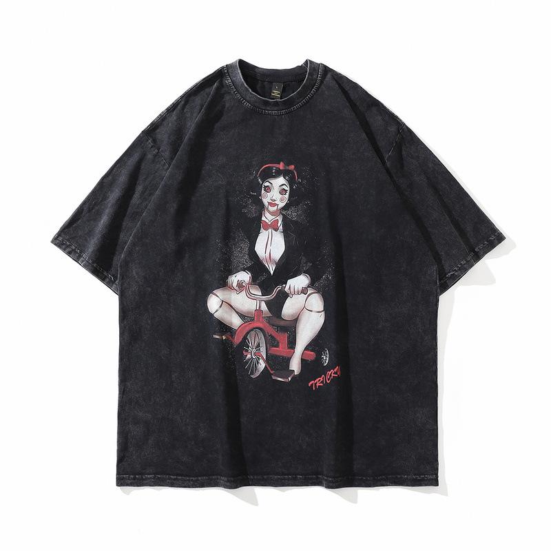 Heavy Terry Hooded Sweater Autumn And Winter Street Trendy Brand Hip Hop Retro Printing Fried Color Hoodie Men