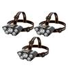 5 LED Headlamp Rechargeable with Built In 18650 Battery Strong Light Headlight Camping Adventure Fishing Head Light Flashlight