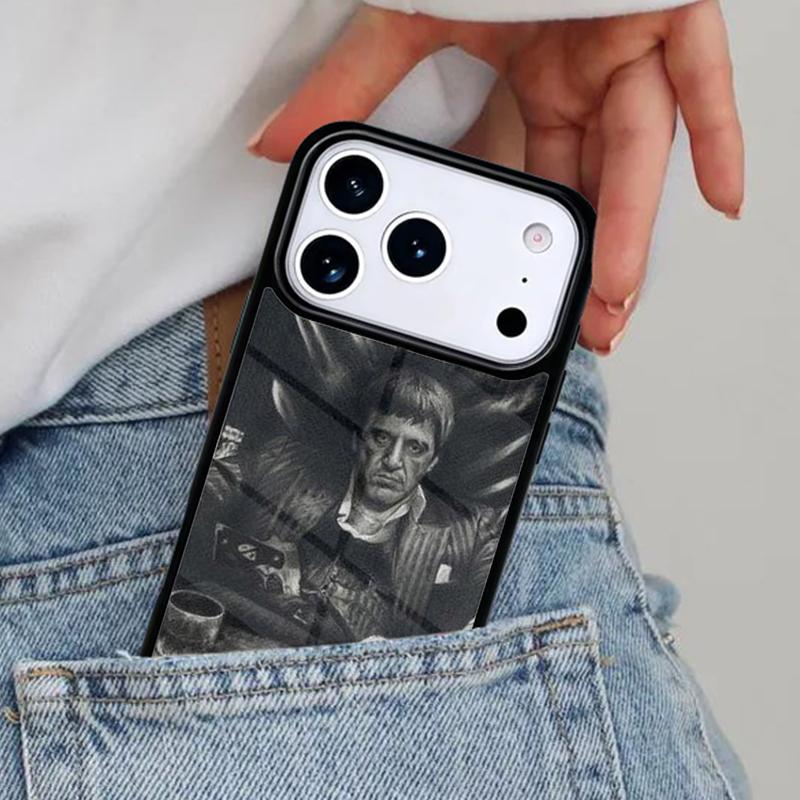 Scarface Tony Montanna Poster Phone Case for iPhone 17ProMax 12 13 14 15 16e 17 Pro Max Plus Air Cover