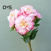 Искусственный цветок, 1 шт., реалистичный легкий уход, 2 головки, не выцветающий пион, искусственный цветок