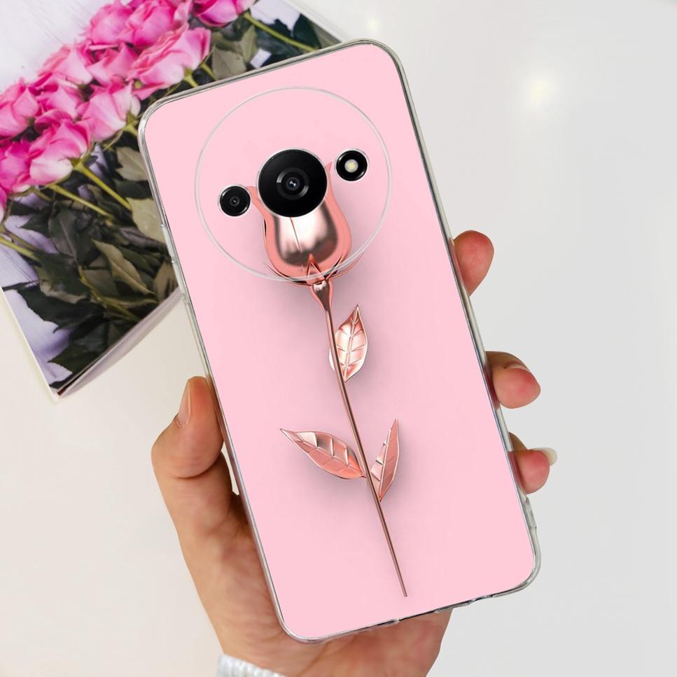 Для Xiaomi Redmi A3 4G Чехол Модная Девочка Мультяшный Принт Мягкий Силиконовый Задний Чехол Для Redmi A3 6.71" Ударопрочный Чехол для Телефона Funda