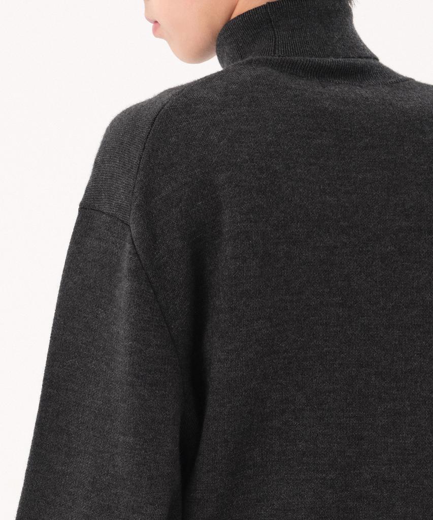 MUSINSA STANDARD Minimal Turtleneck Knit [Charcoal Gray]