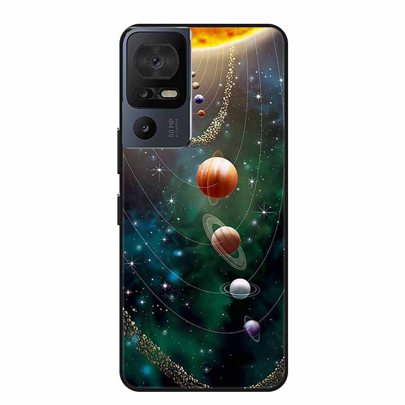 Чехол для телефона TCL 40 SE 40SE Coque Черный Силиконовый Мягкий Задний Чехол-Крышка Для TCL 40 SE Чехол Funda Для TCL40SE Capa 6.75" Оболочка