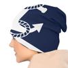 Морские темно-синие шапки с черепами, синие полосы, белый якорь, крутые женские уличные кепки унисекс, теплые вязаные шапки двойного назначения