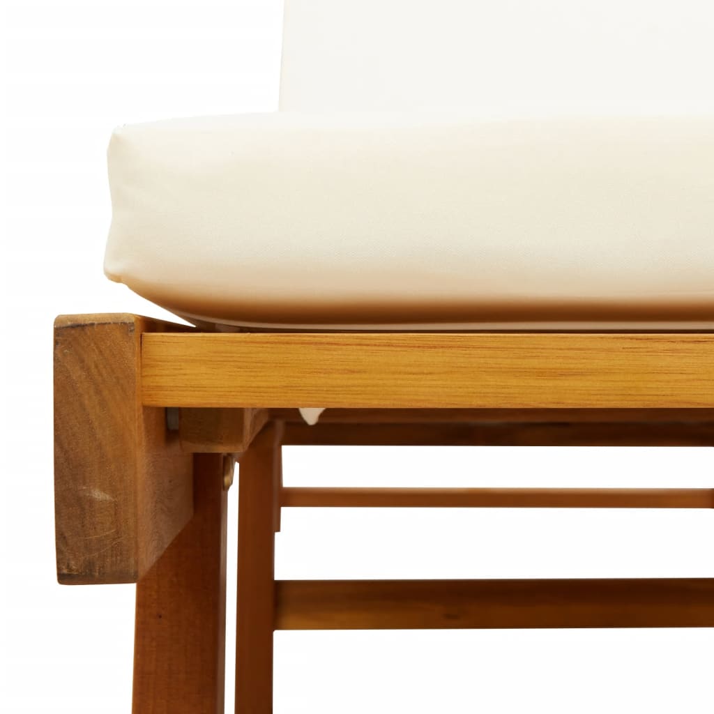 2 Piece Sun Lounger Set with Cushions 200 x 68 x 83 cm Solid Acacia Wood