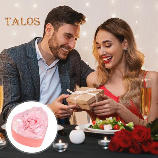 Шкатулка для колец, подарочная коробка с консервированными розами, органайзер для колец в форме сердца, консервированные цветы, подарки на годовщину для девушки, мамы