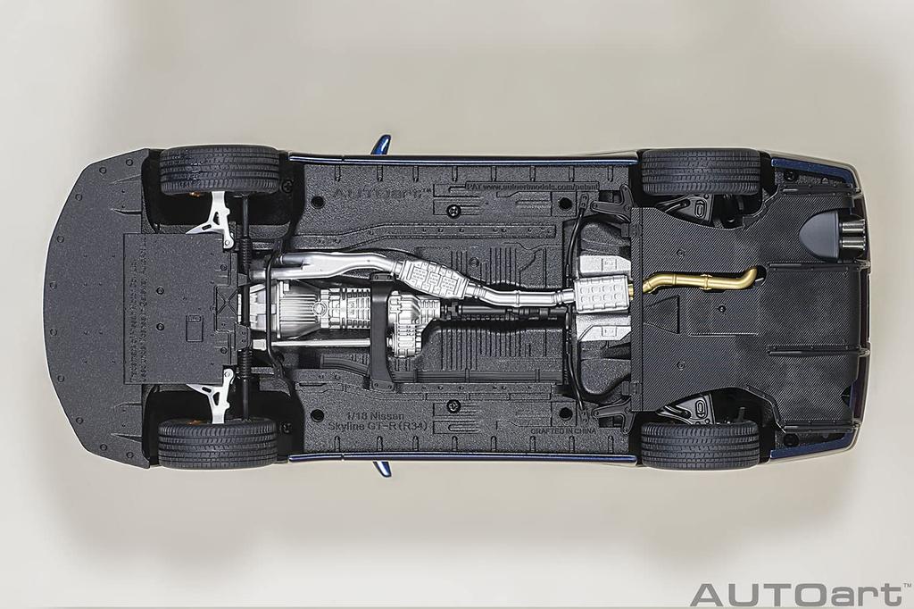 AUTOart Nissan Skyline V Spec II BBS LM Wheel Version Midnight Purple III Finished Product 1/18 GT-R (R34)