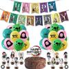 38pcs Demon Slayer Party Balloons Sets Include Birthday Banner Cake Topper