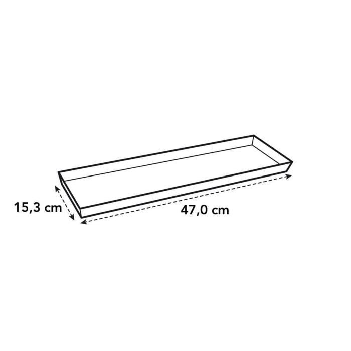 ELHO Soucoupe balconnière Loft Urban - 50 cm - Gris anthracite