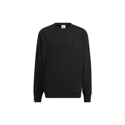Originals FW22 Essential Толстовка с круглым вырезом и вышивкой трилистника Мужская толстовка черного цвета IC8144
