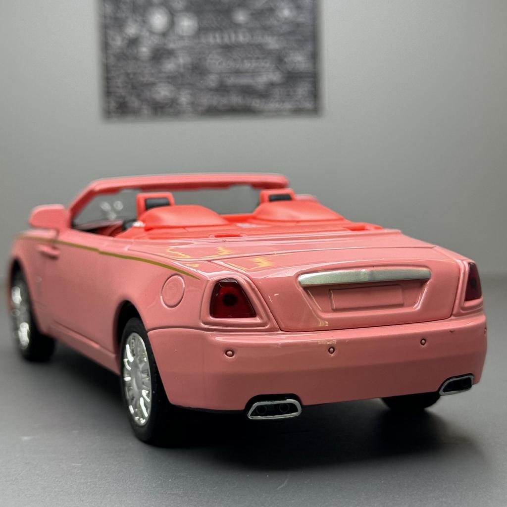 1/32 Rolls Royce Dawn Alloy Car Diecast Metal Model Sound & Light Toy Collect Display Ornament Home Decoration Gift for Children