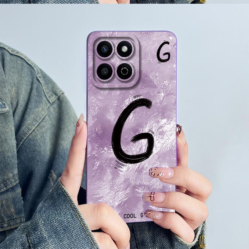 For Huawei Honor X7C Capa Play 60 Plus Funda 200 Smart Soft Silicone Phone Case HonorX7c Protective Letter Pattern Printed Cover