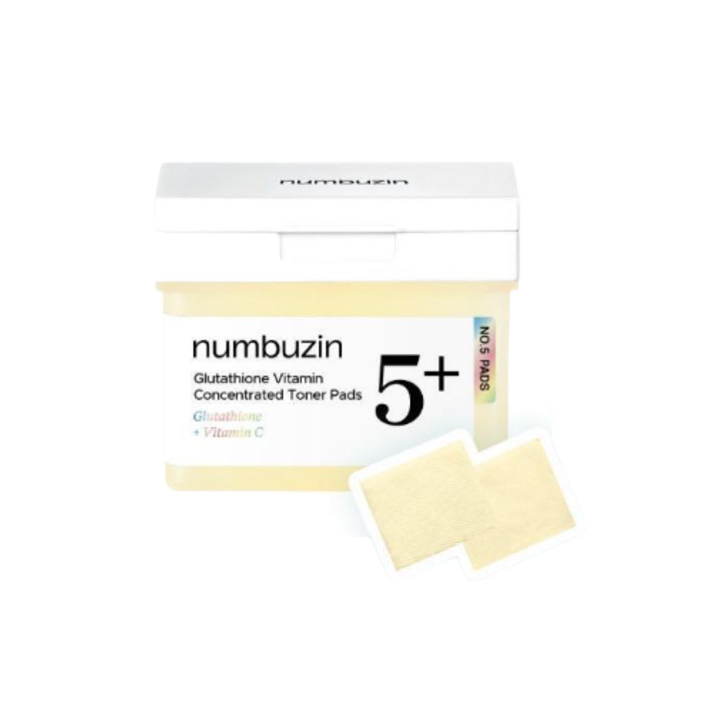 NUMBUZIN Глутатион №5 Витаминный Пэд-Спот 70 Пэдов и Сыворотка 30 мл Набор для Интенсивного Ухода за Темными Пятнами на 2 Недели