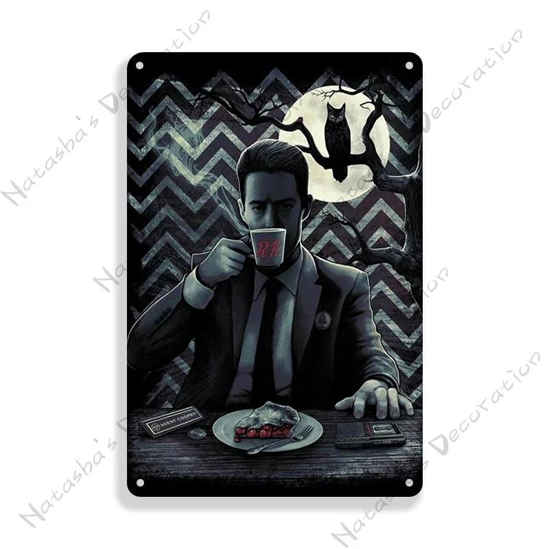 Twin Peaks Classic TV Metal Tin Sign Rusty Metal Signs Poster Home Bar Vintage Metal Poster Industrial Decor Decorative Plate