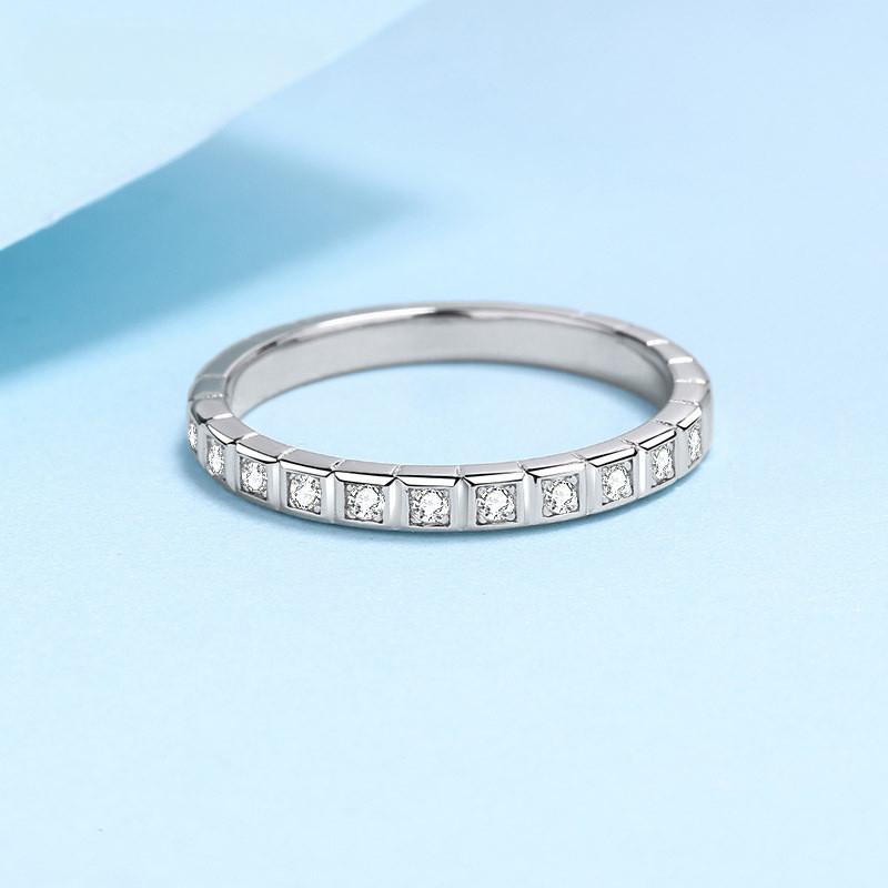 Всего 0,5 карата муассанит 925 серебряные кольца для женщин и девочек изысканные модные кольца с бриллиантами с сертификатом GRA включают коробку