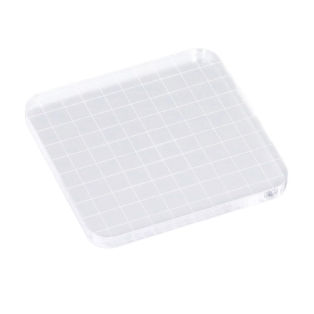 Acrylic Block 10x10cm Safe Round Corner Transparent Reusable Highly Durable Clear Stamps for