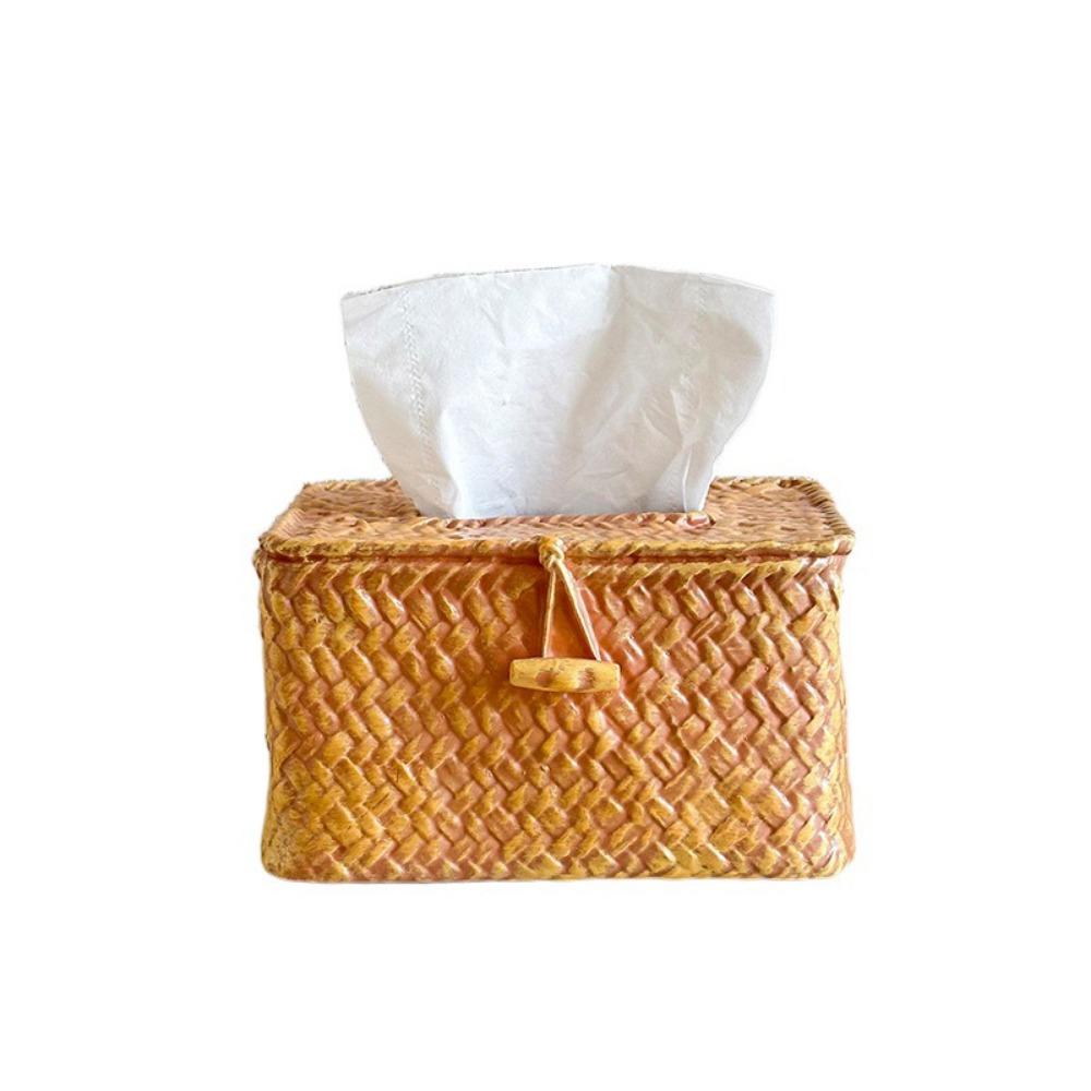 Декоративная имитация плетеной коробки для салфеток Винтажный диспенсер для туалетной бумаги Держатель для бумажных салфеток Ванная комната