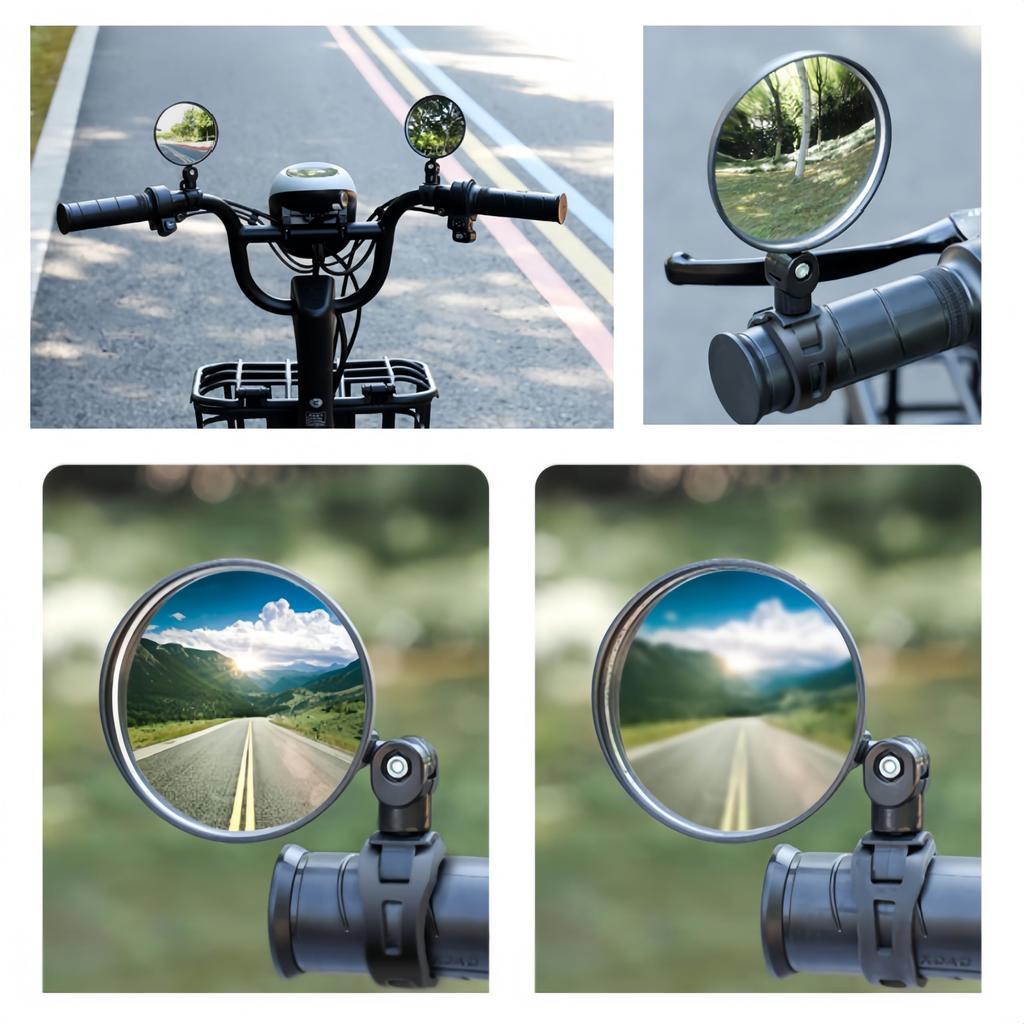 Ai-OUMLEEF Set of 2 Bicycle Mirror 360 Degree Rotation Rearview