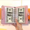 Multiple Pockets and Slots Savings Plan Book Clip-on Journal Notebook  Office Stationery