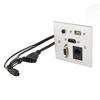 Multimedia Socket Aluminum Alloy USB HD VGA 3.5MM Sound RJ45 Network Wall Socket for Home Hotel
