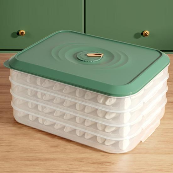Dumpling Organizer Stackable Cold Retention PP Convenient Use Refrigerator Organizer Kitchen Supplies