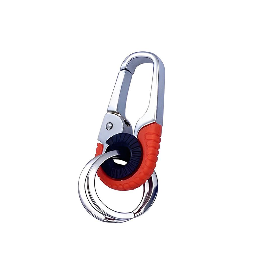 Мужской автомобильный брелок для ключей, держатель для ключей, металлический органайзер, двойное кольцо, пряжка, подвеска, модный женский брелок, автомобильные аксессуары