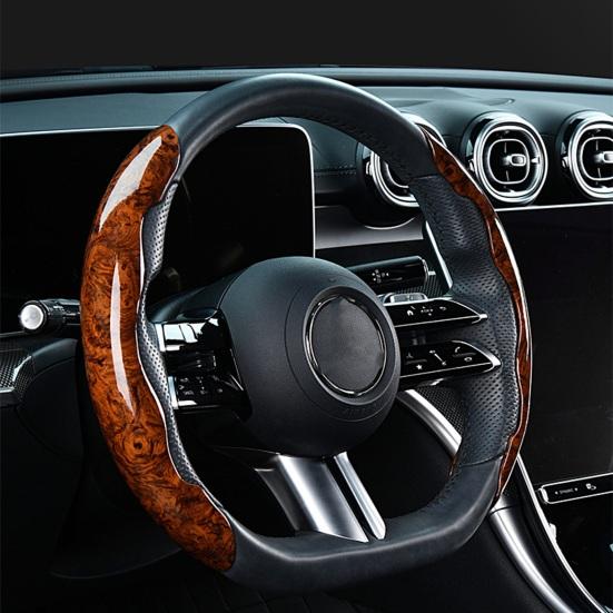 1 пара чехлов на руль автомобиля, супертонкий сегментированный сегментированный универсальный противоскользящий автомобиль персикового дерева