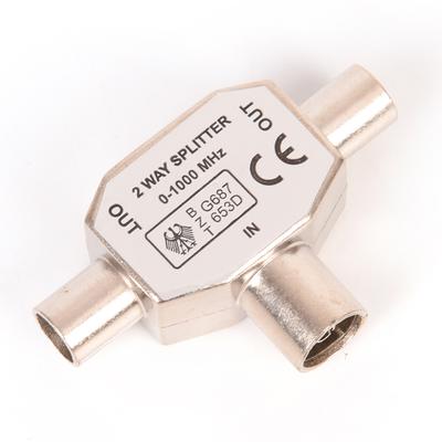 Pal Tv IEC Dvb-T 1F/2M 2-сторонняя коаксиальная антенна разветвитель сигнала для помещений металлический
