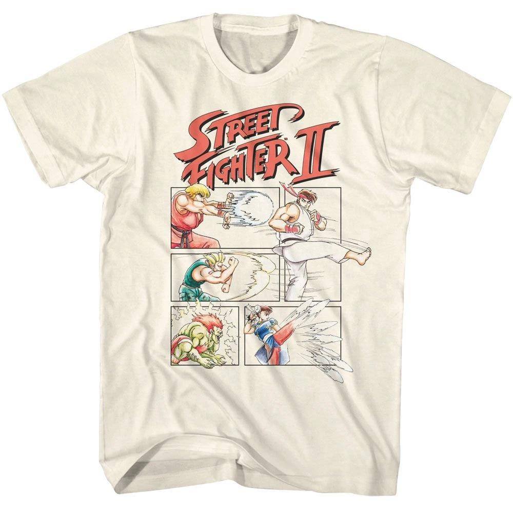 Street Fighter - 2 Comic - American Classics - Solid Off-White Short Sleev