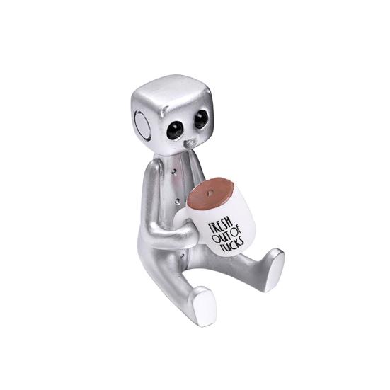 Anxiety Robot Resin Figure with Slogan 'Your Anxiety Is A Lying Hoe' Inspiring