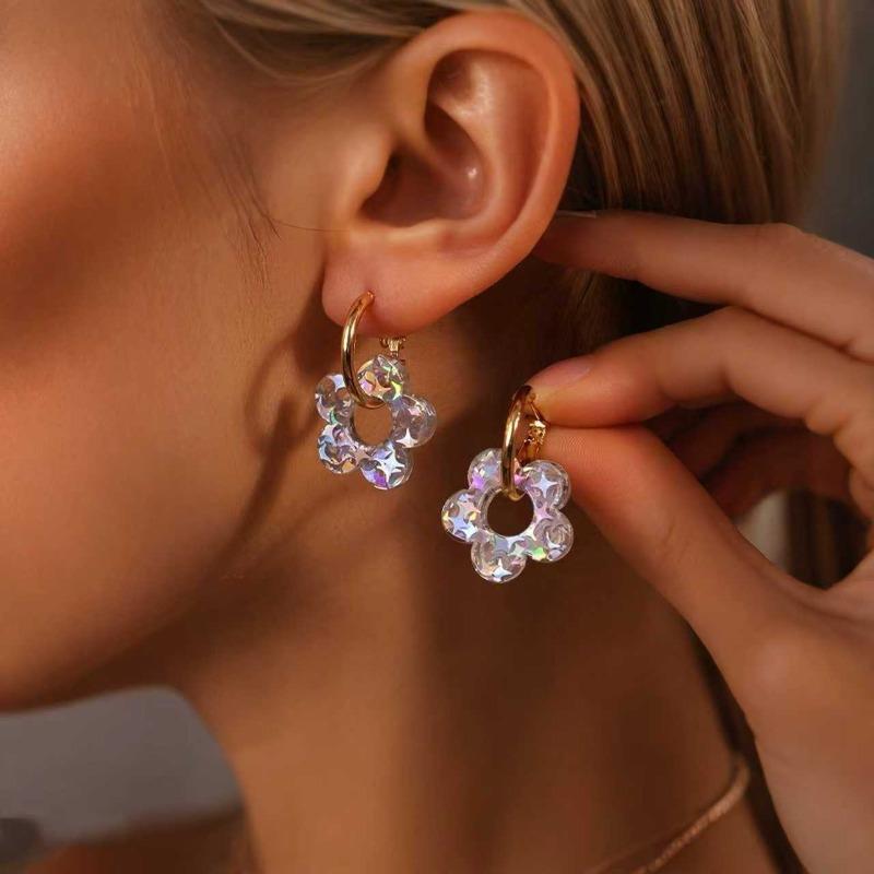 Модные серьги-цветы, женские нишевые серьги с чувством дизайна, цвет, темперамент, элегантные, универсальные