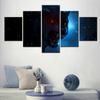 5 Pieces Canvas Decorative Wall Pictures Animals Black Wolf Wallpaper Home Decor Living Room Pster Painting And Print Artwork No Frame