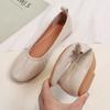 Leather Pleated Doudou Single Shoes Children Mary Jane Flat-Soled Grandma Soft Leather Pregnant Women Soft-Soled Small Leather Shoes